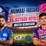 मुंबई इंडियन्स वि राजस्थान रॉयल्स सामन्याचे स्कोअरकार्ड