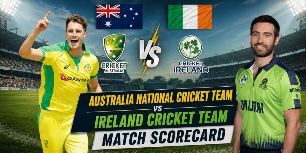 Australia National Cricket Team vs Ireland Cricket Team Match Scorecard