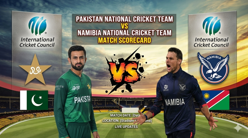 pakistan national cricket team vs namibia national cricket team match scorecard