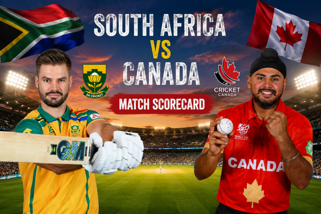 south africa national cricket team vs canada national cricket team match scorecard