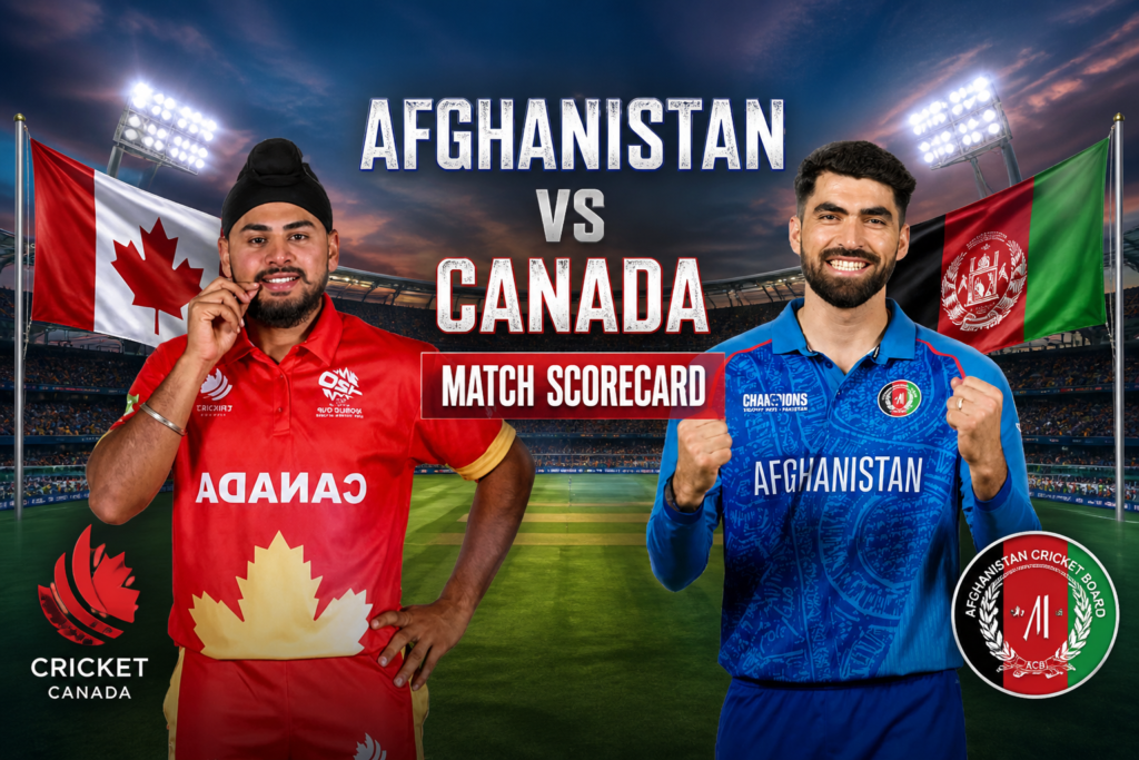 Afghanistan National Cricket Team Vs Canada National Cricket Team Match Scorecard