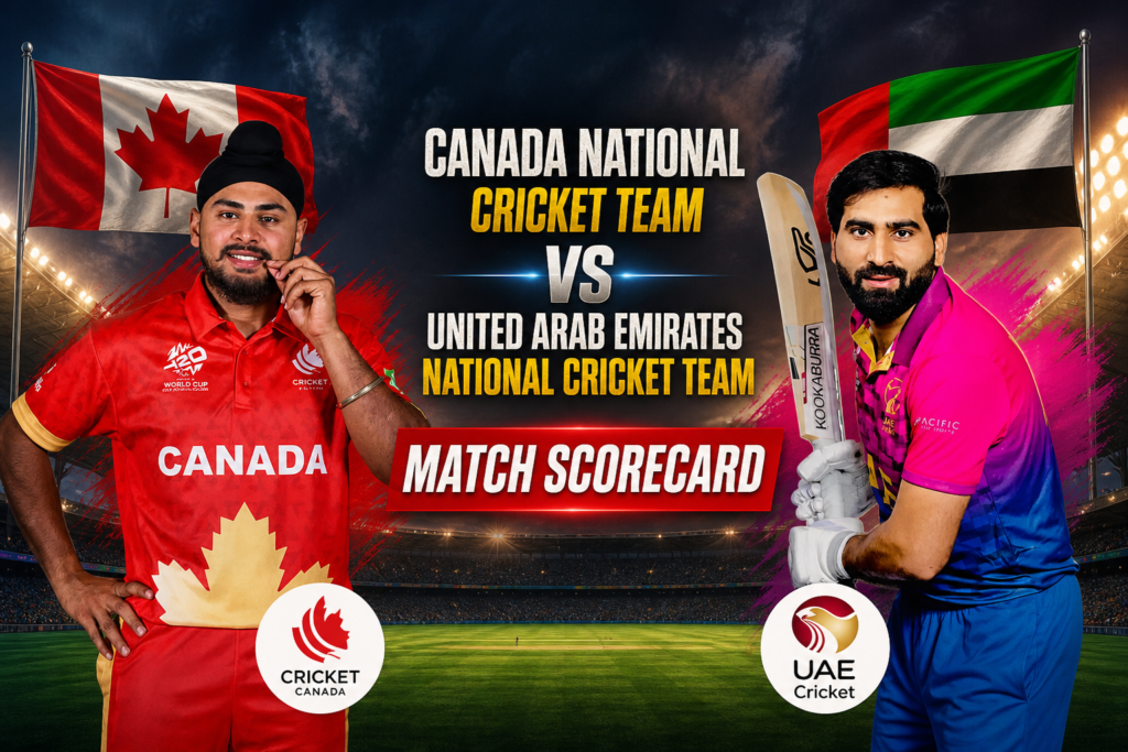 Canada National Cricket Team Vs United Arab Emirates National Cricket Team Match Scorecard