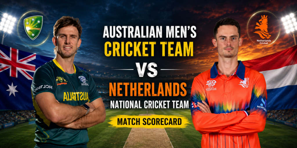 Australian Men’s Cricket Team Vs Netherlands National Cricket Team Match Scorecard