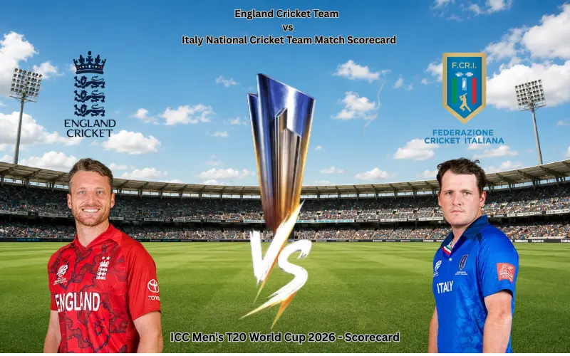 England Cricket Team vs Italy National Cricket Team Match Scorecard: Amazing 24-Run Battle in T20 World Cup 2026