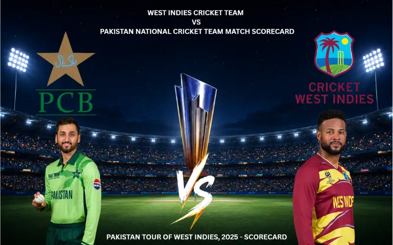 West Indies Cricket Team vs Pakistan National Cricket Team Match Scorecard: 14-Run Thriller Explained