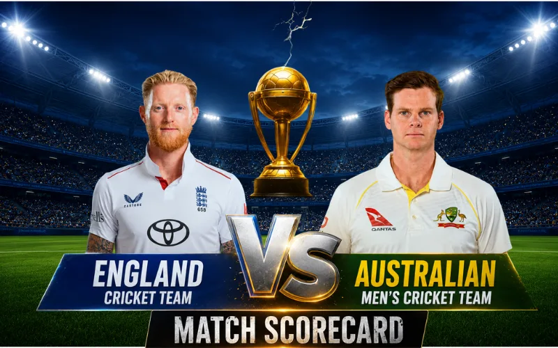 Australian Men’s Cricket Team vs England Cricket Team Match Scorecard
