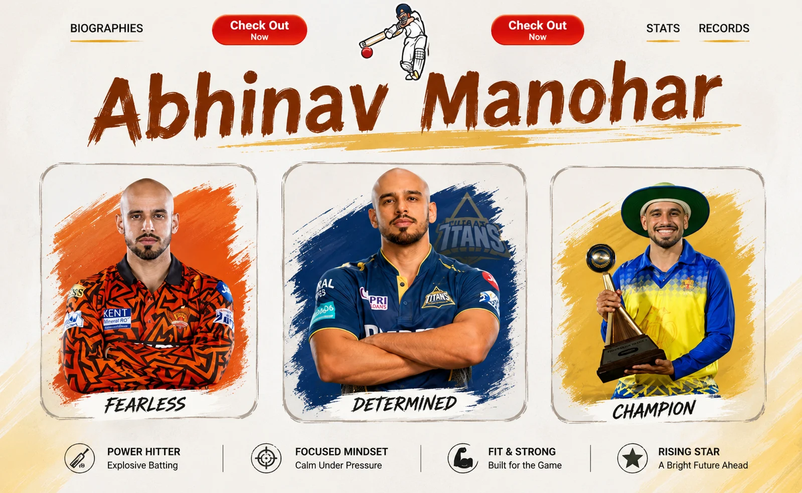 Abhinav Manohar Stats: Latest IPL 2026 Team, Highest Score, Career Records & More