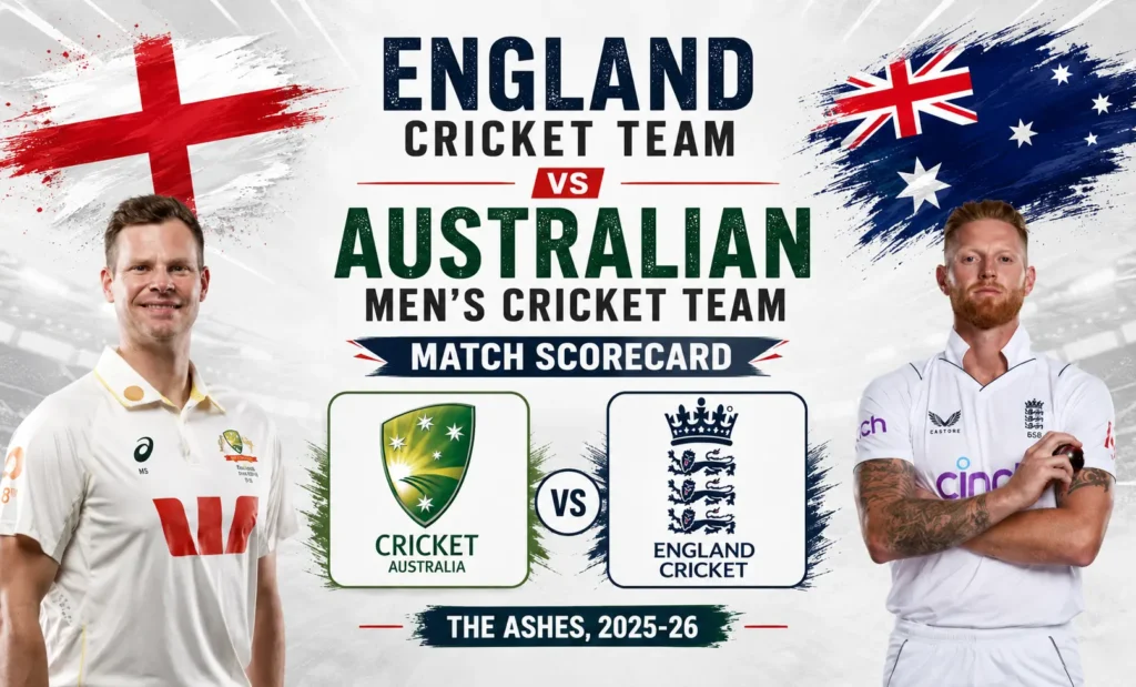 England Cricket Team vs Australian Men’s Cricket Team Match Scorecard