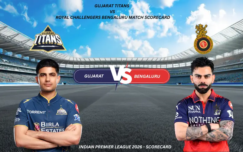 Gujarat Titans vs Royal Challengers Bengaluru Match Scorecard – Complete IPL 2026 Final Score & Highlights