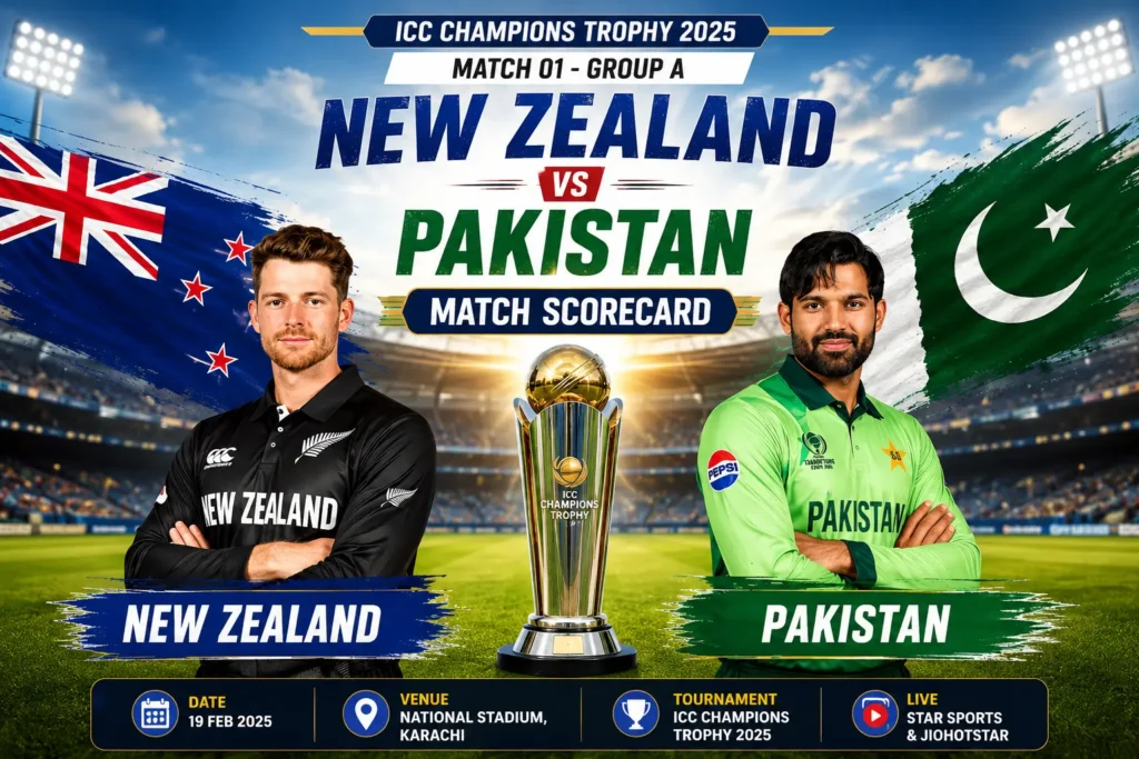 New Zealand National Cricket Team vs Pakistan National Cricket Team Match Scorecard