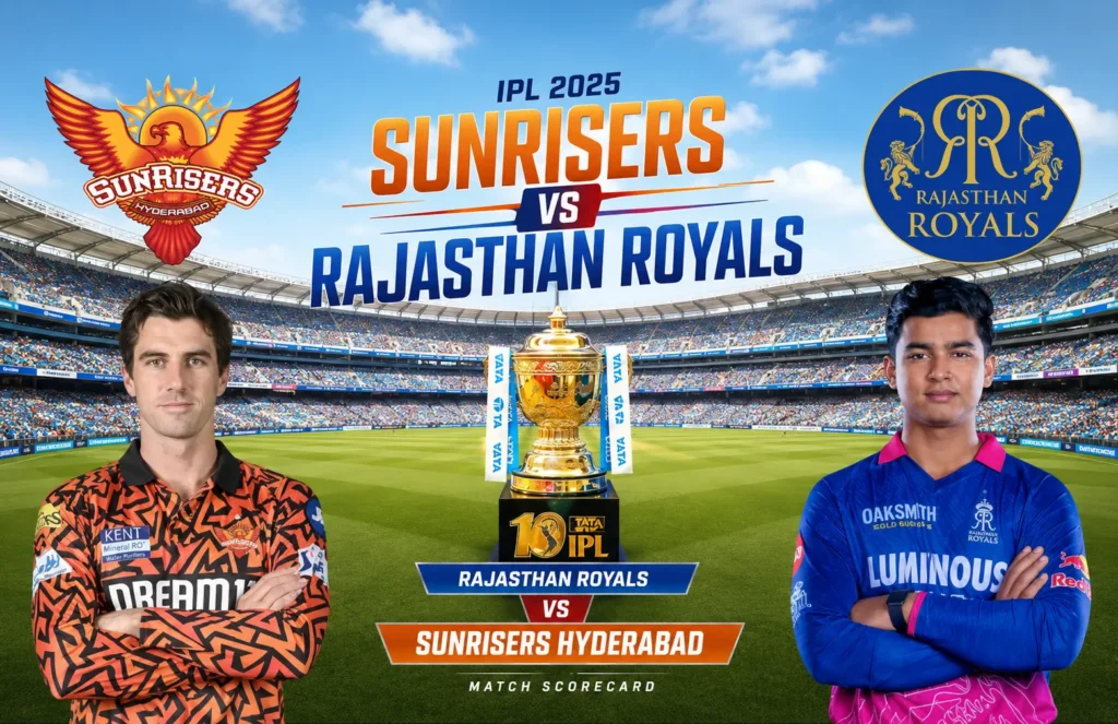 Rajasthan Royals vs Sunrisers Hyderabad Match Scorecard Rajasthan Royals vs Sunrisers Hyderabad Match Scorecard